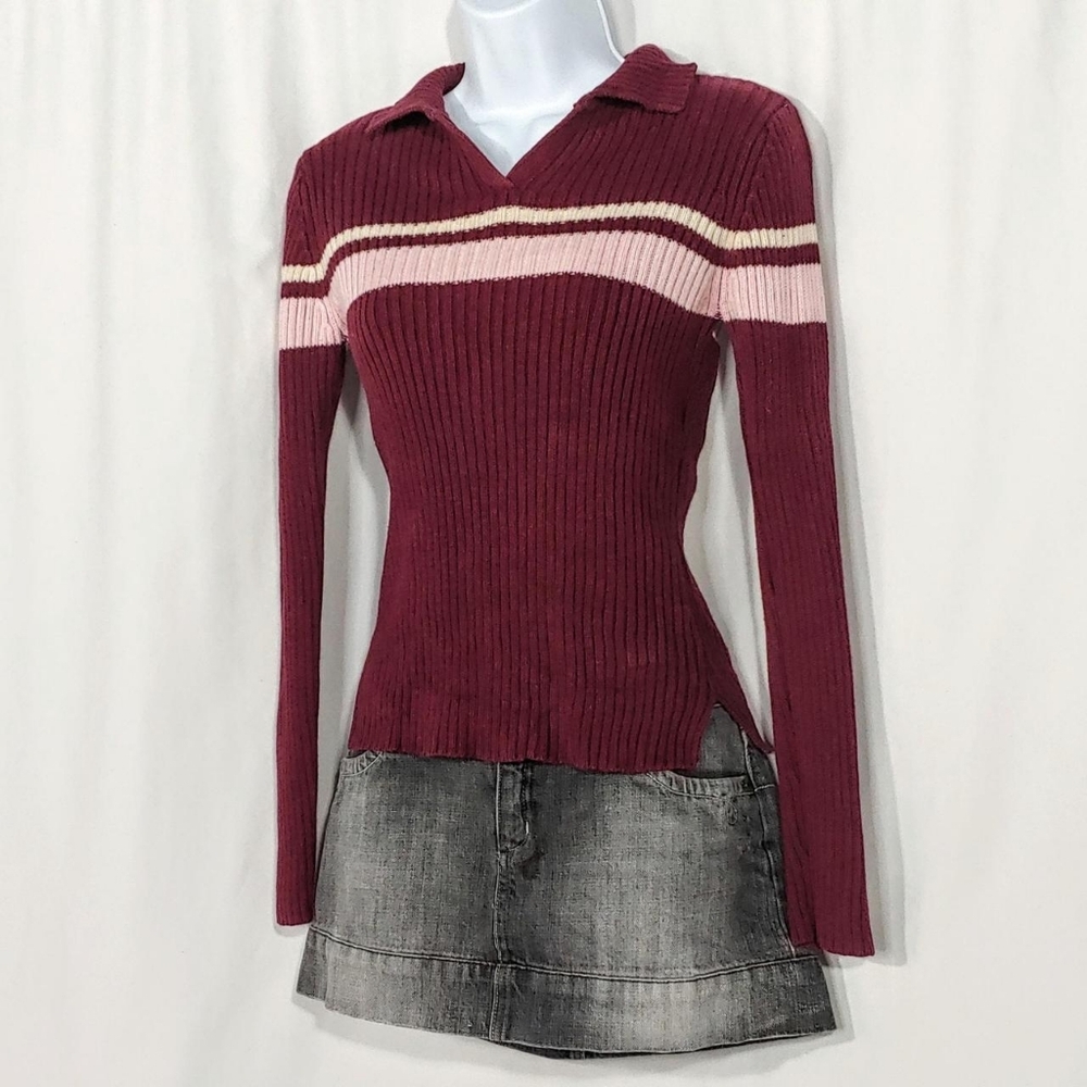 SOLD Y2k vintage Aeropostale striped polo sweater